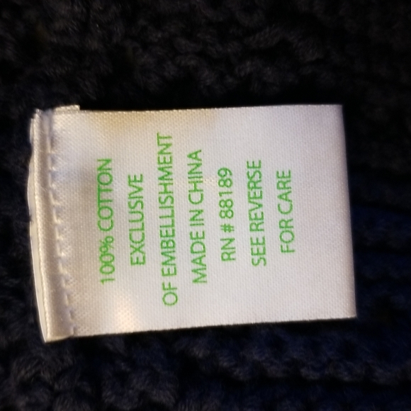 Lilly Pulitzer blue sweater accented with golden chain Details. Size Small - Picture 11 of 12